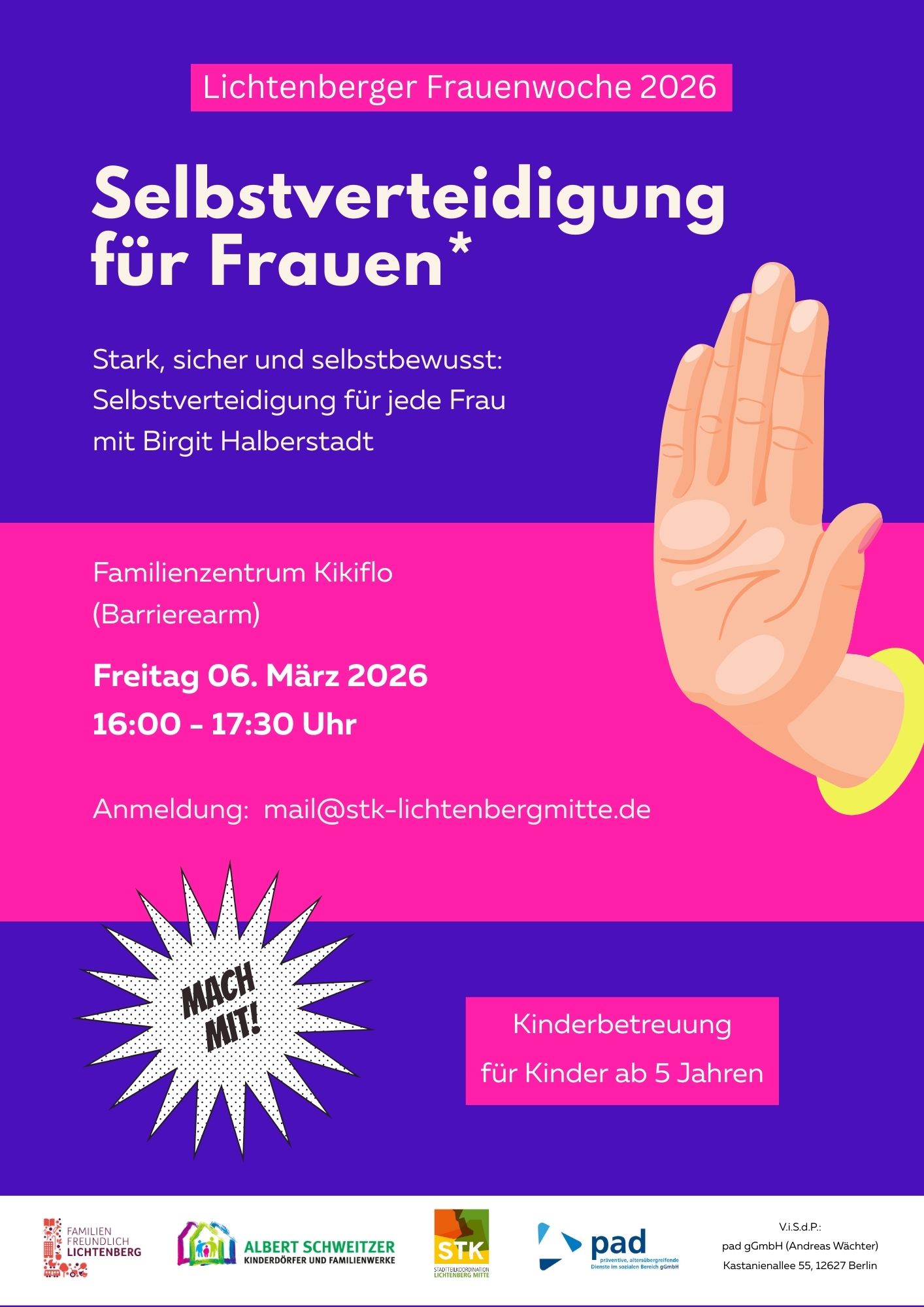 Selbstverteidigung fur Frauen Flyer